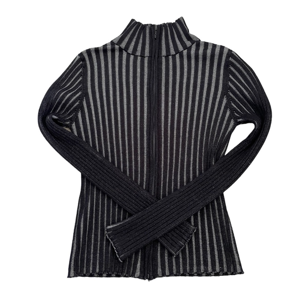 le chateau striped goth zip up